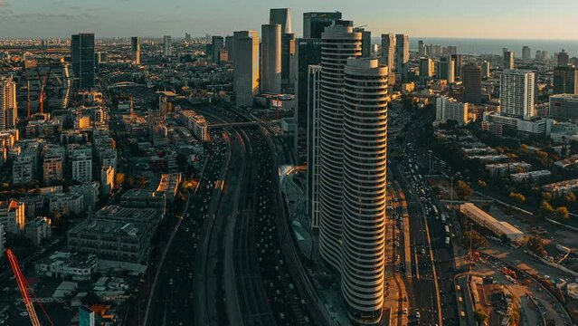 Tel-Aviv golden hour timelapse 2022