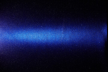 On a dark blue gradient background, a gradient blue horizontal beam of light