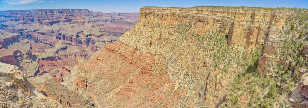 Zuni Point viewed from the east side of Moran Point at Grand Canyon South Rim Arizona.
