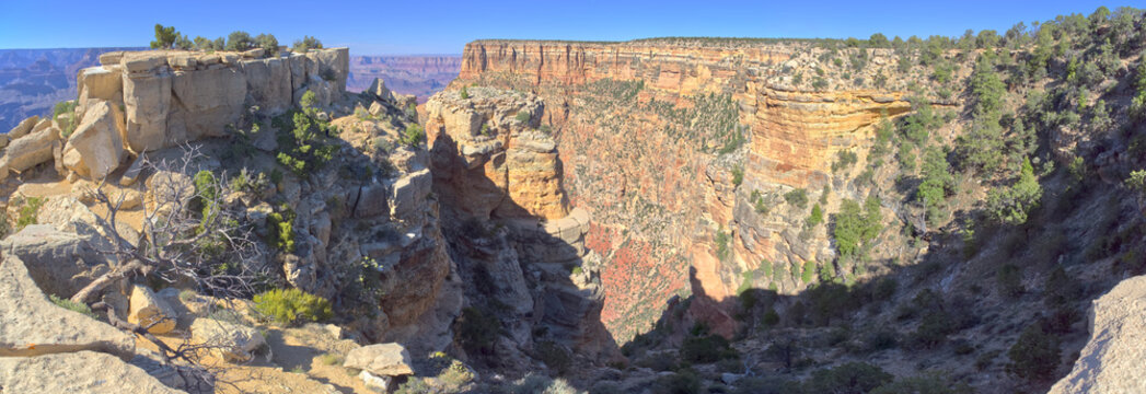 Zuni Point viewed from the east side of Moran Point at Grand Canyon South Rim Arizona.