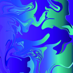 Fluid abstract flow colorful waves background. Ink splash. Vector illustration.