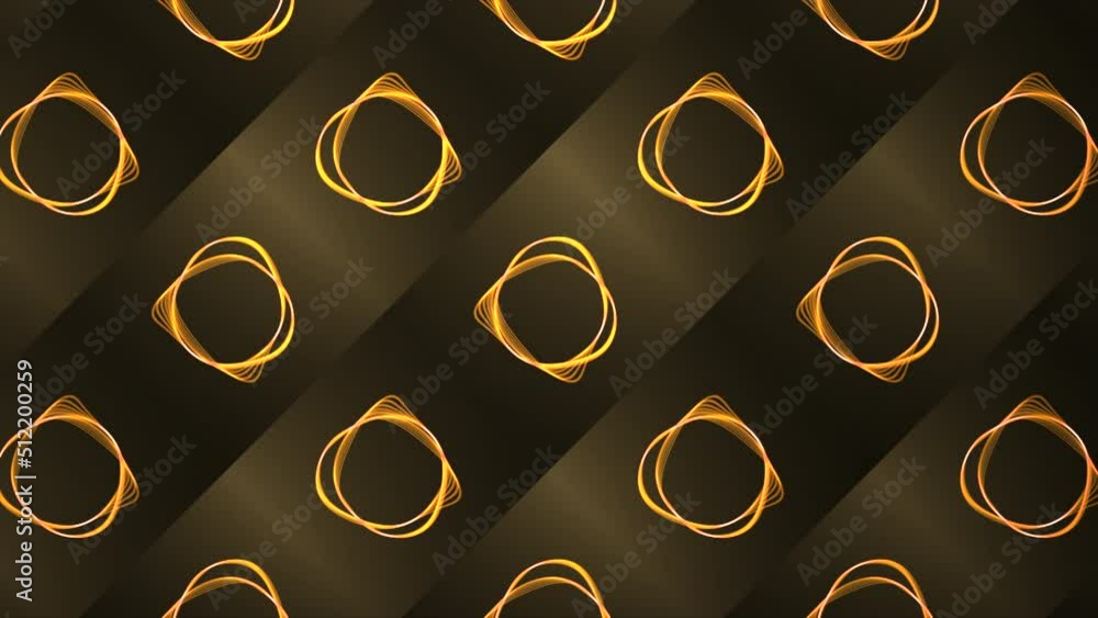Poster parallel wide stripes with small circular silhouettes. motion. wobbling circles on wide parallel lin