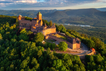 Chateau du Haut-Koenigsbourg castle in Alsace, France