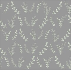 elegant floral pattern on a grey background