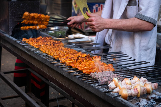 Grilled Chicken Shish Kebab street barbecue