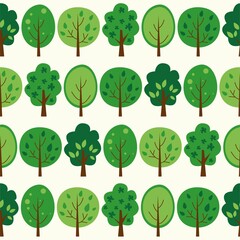 collection of garden trees. vector illustration