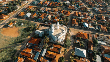 Aerial view of Tanga city, Tanzania