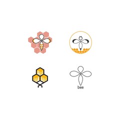 honey comb bees logo