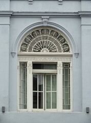 Transom window with ornaments.