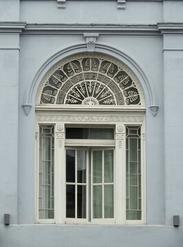 Transom Window With Ornaments.