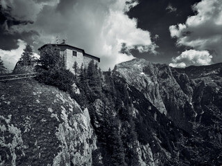 The Kehlsteinhaus (Eagle's Nest) is a Nazi-constructed building erected a top the summit of the...