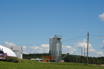Silo on an Farm in New England, United States