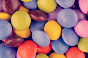 Fototapeta na wymiar close up of colorful candy as a background