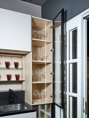 Promotional photograph of a kitchen using flash