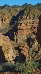 Charyn canyon spring time picturesque place near Almaty 