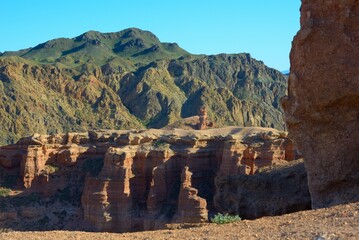 Charyn canyon spring time picturesque place near Almaty 