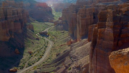 Charyn canyon spring time picturesque place near Almaty 