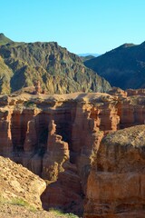 Charyn canyon spring time picturesque place near Almaty 