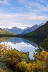 Winter's morning at Lake Gunn, near Fiordland National Park, New Zealand