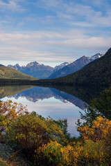 Winter's morning at Lake Gunn, near Fiordland National Park, New Zealand