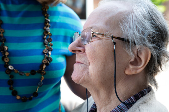 Close Up Portrait Of An 83 Year Old Senior Woman