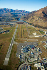 Queenstown Airport from the air