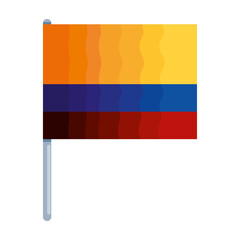 colombian flag in pole