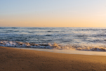 Very beautiful sunset at sea