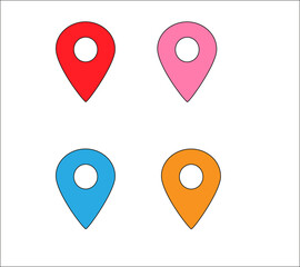 Icono plano de ubicación, mapas, gps, viajes
