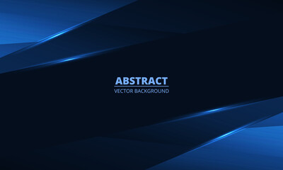 Abstract blue background with diagonal dynamic geometric glowing lines. Modern trandy abstract blue background for brochure, banner, business, corporate, cover or poster. Vector illustration