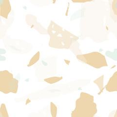 Terrazzo seamless pattern. Earthy  minimalistic