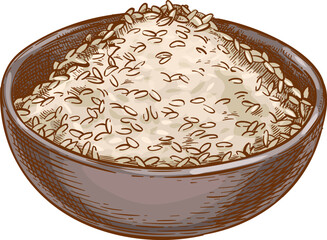 Rice in bowl