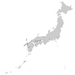 Japan geographic map / Ai Illustrator