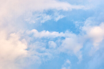 Obraz premium Clouds in the blue sky. Abstract background.