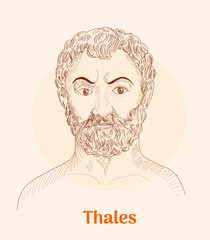Thales Vector illustration hand drawn	