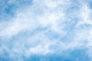 Clouds in the blue sky. Abstract background.