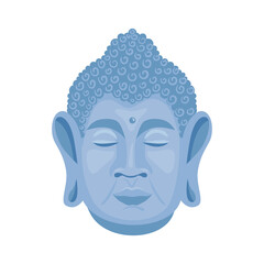 buddha siddharta head blue