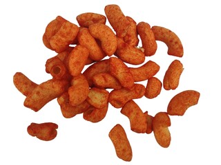 dried mushrooms on white background