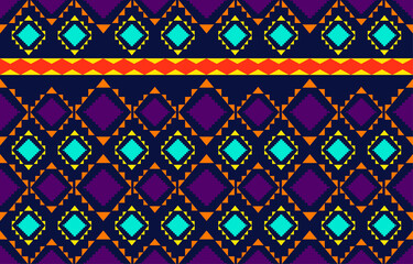 Navajo native american fabric seamless pattern,geometric tribal ethnic traditional background, design elements, design for carpet,wallpaper,clothing,rug,interior,embroidery vector illustration.