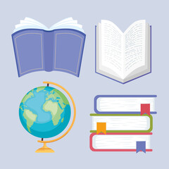 four literacy education icons