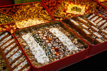 Set of different lokum - turkish sweets.