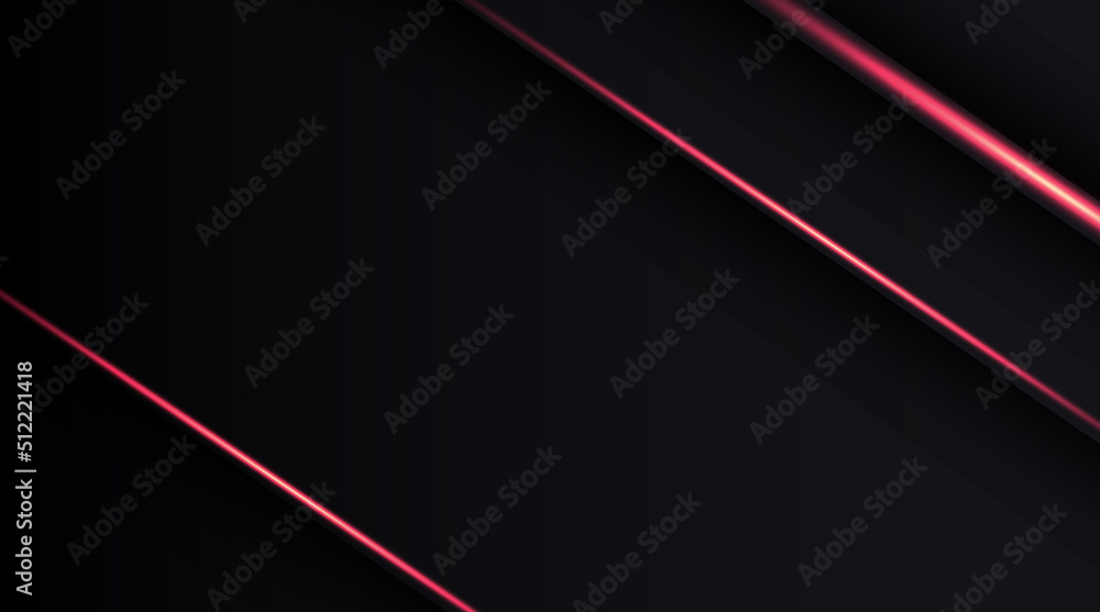 Poster geometric shape futuristic technology red black motion line abstract background presentation.