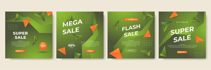 Special offer mega sale social media background template