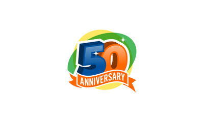 50 years anniversary Template vector