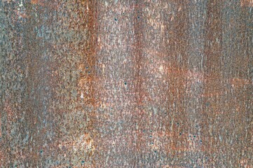 Texture and background of traces of rust on sheet metal.