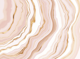 Mineral agate stone background print design with geode texture and gold veins.