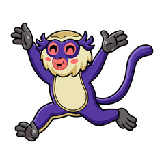 Cute mona monkey cartoon running