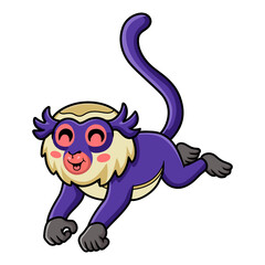 Cute mona monkey cartoon running