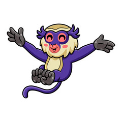 Cute mona monkey cartoon posing