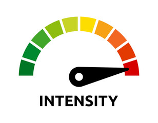 Intensity gauge measurement icon illustration - obrazy, fototapety, plakaty